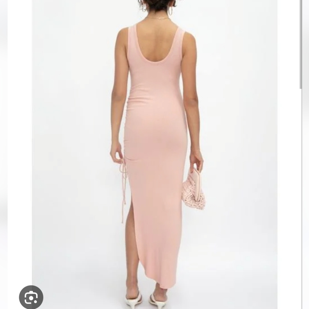 The Range Alloy Rib Cinched Midi Dress in Dusty Desert size S - Picture 3 of 17
